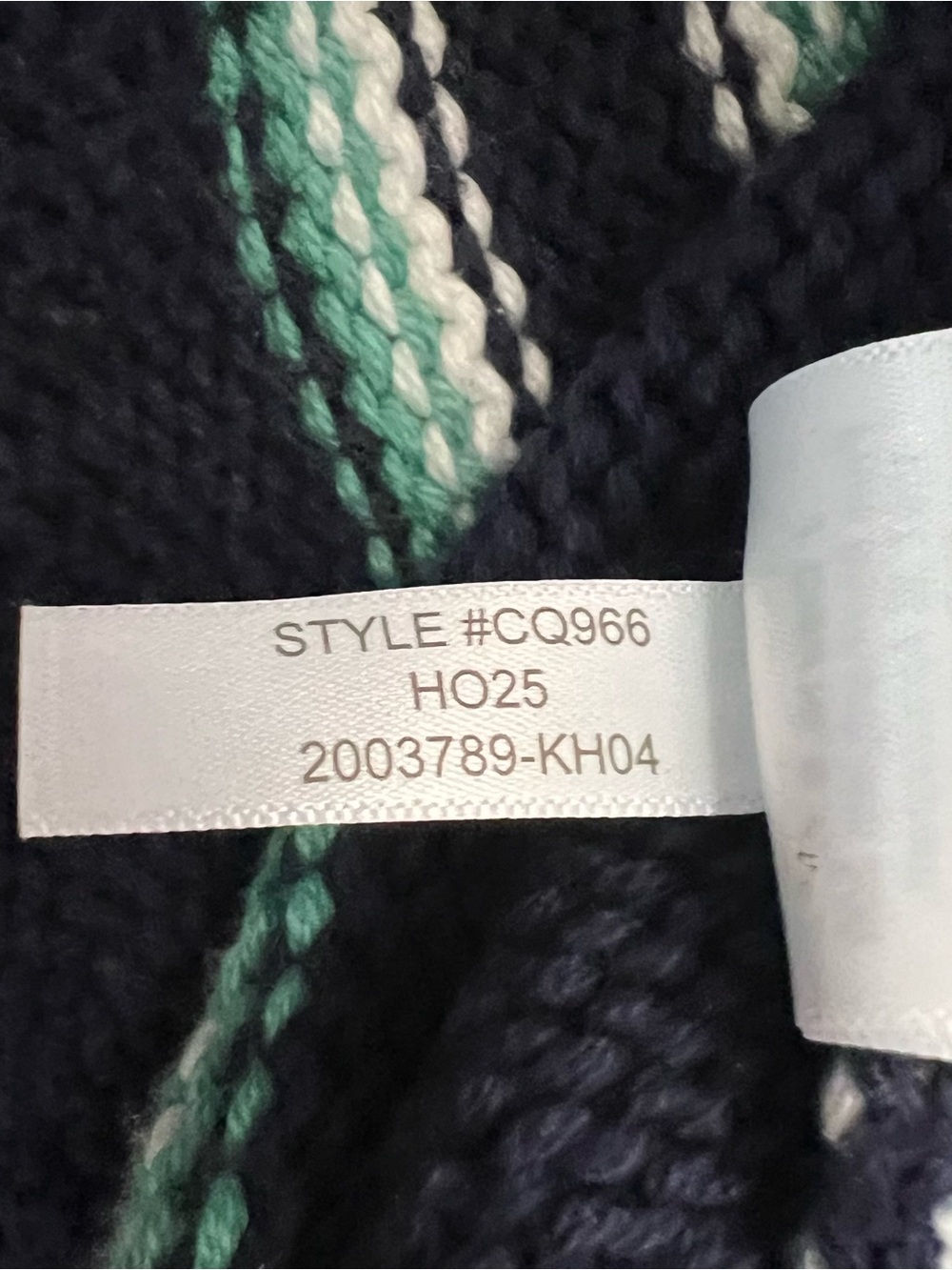 J.Crew 2025 Rollneck Sweater Striped Navy Aqua Multi XXS - Picture 10 of 12